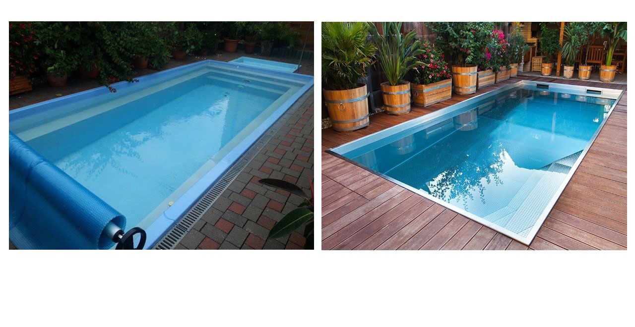 Výměna plastového bazénu za nerezový