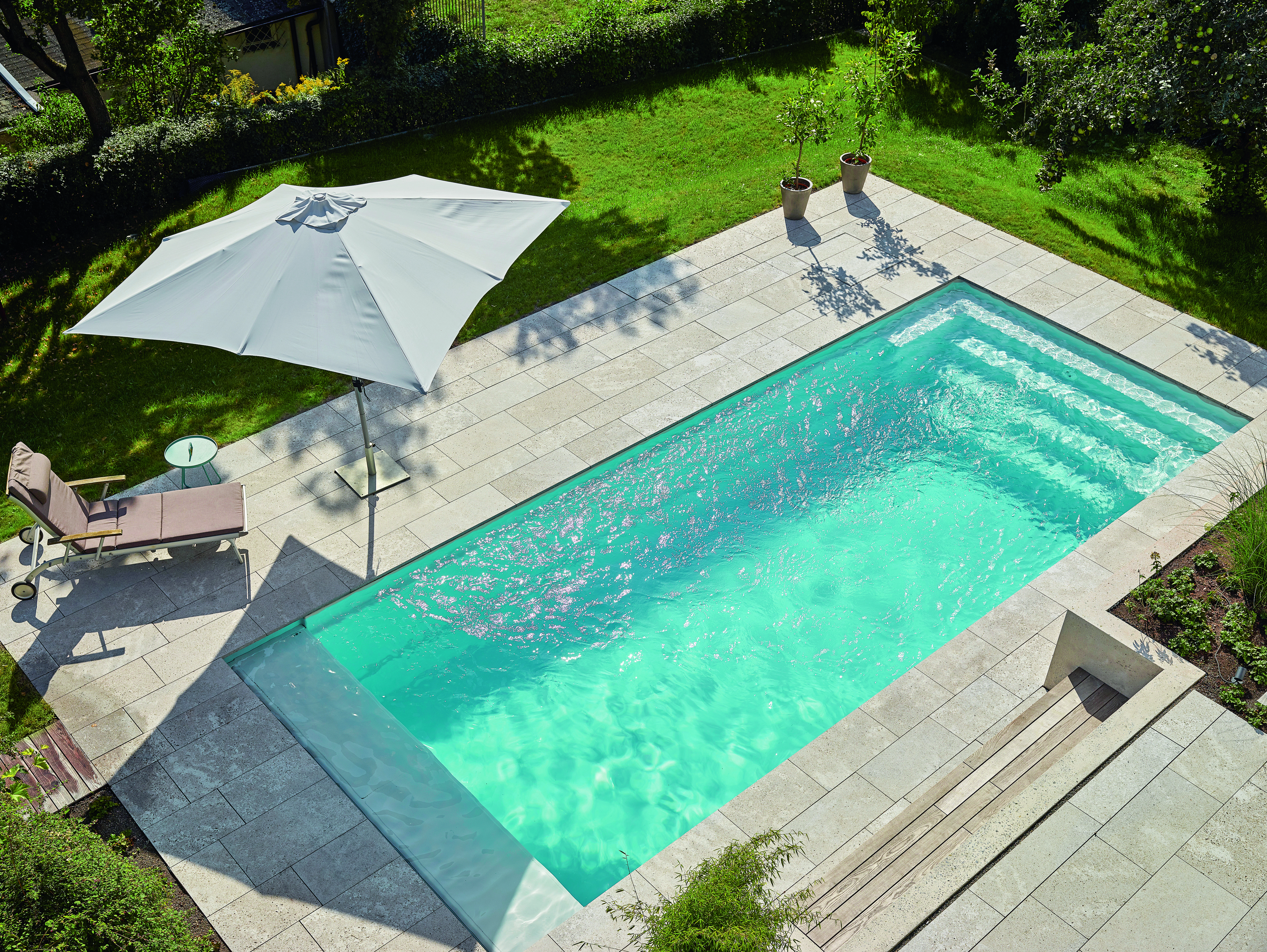 Modern family fiberglass garden pool